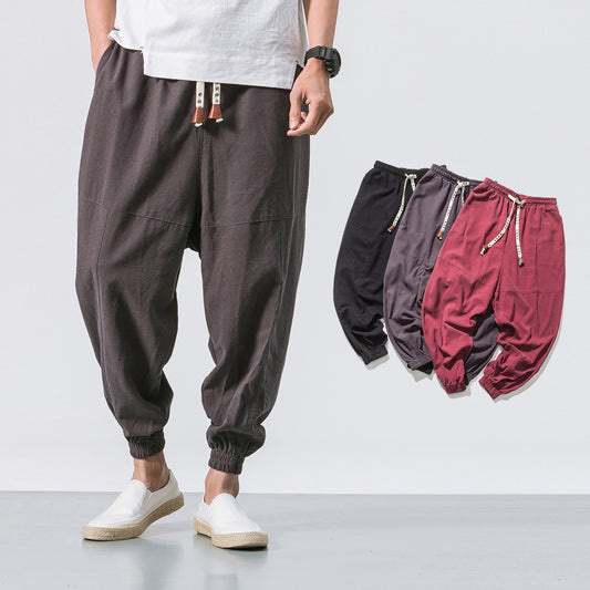 Streetwear Gym Joggers Bolsillos elásticos con cordón Pantalones de chándal cónicos