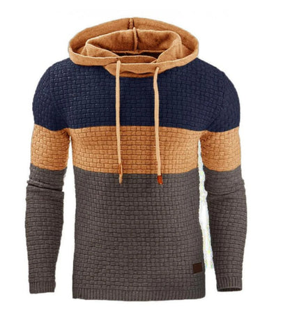 Chaqueta de sudadera con capucha de manga larga con suéter jacquard para hombre