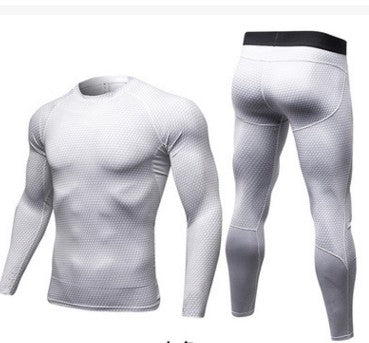 Men's Compression Muscle Gym Top and Shorts Set