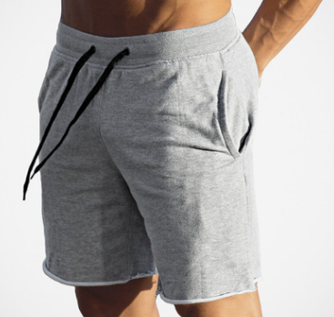 Pantalones cortos de entrenamiento de algodón ligero y transpirable para hombres