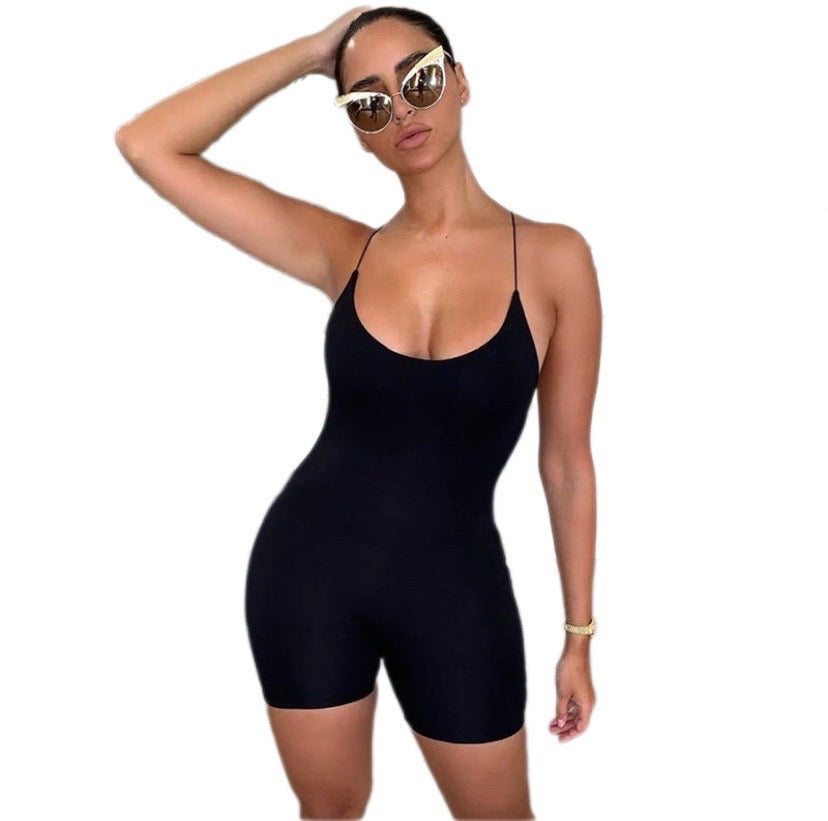 Sexy Backless Slim Bodysuit Women