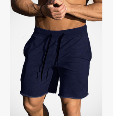 Pantalones cortos de entrenamiento de algodón ligero y transpirable para hombres