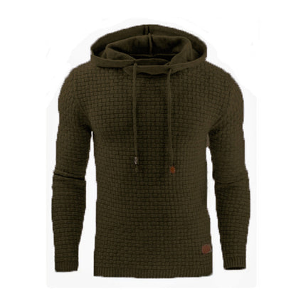 Chaqueta de sudadera con capucha de manga larga con suéter jacquard para hombre