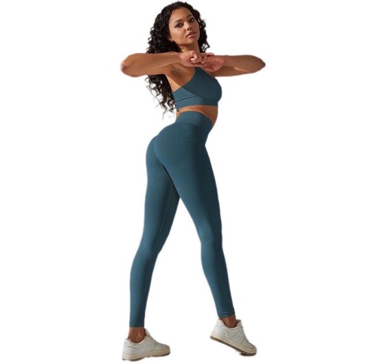 Tummy Control High Waist Sports Yoga Clothes Two-Piece Suit