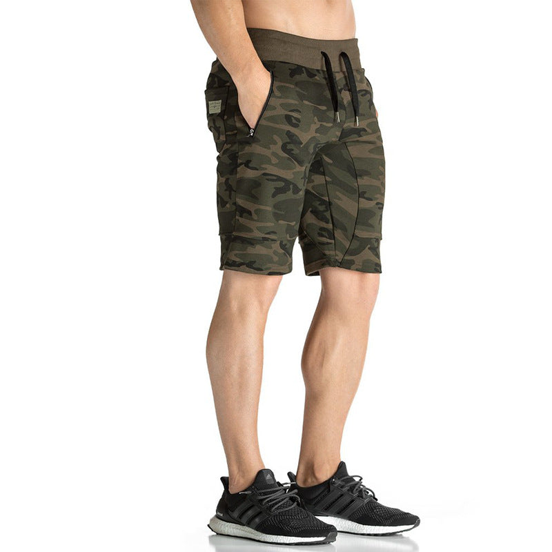 Muscle Fitness Breathable Camouflage Shorts for Men Outdoors Training