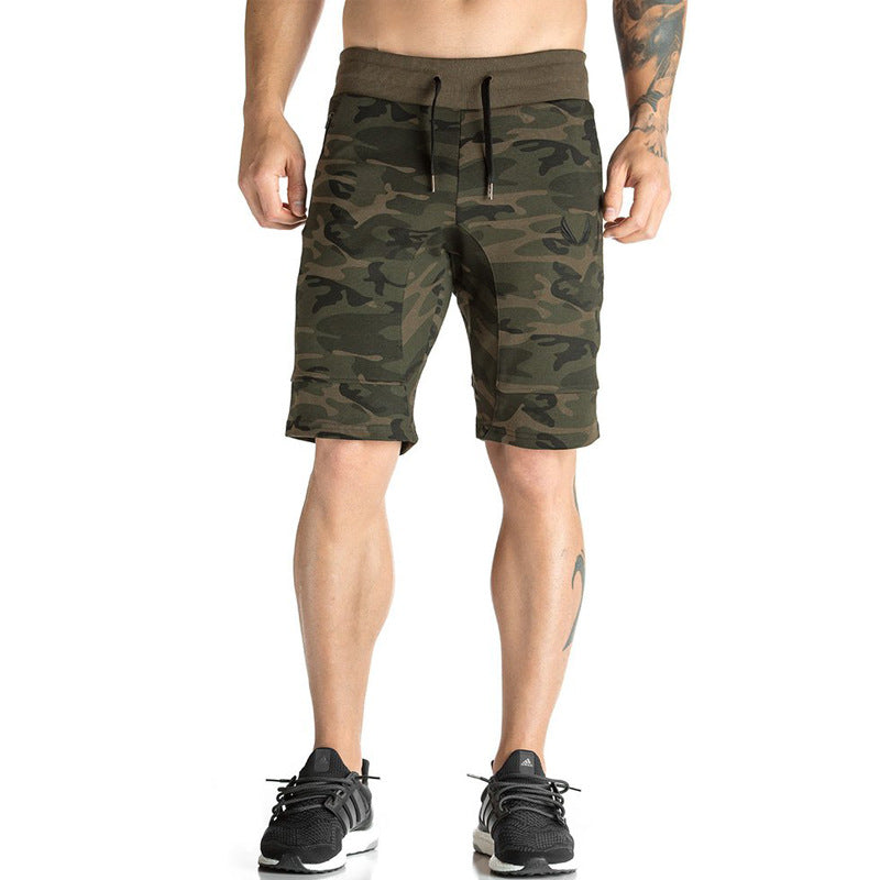 Muscle Fitness Breathable Camouflage Shorts for Men Outdoors Training