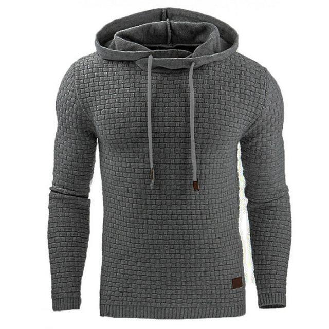 Chaqueta de sudadera con capucha de manga larga con suéter jacquard para hombre