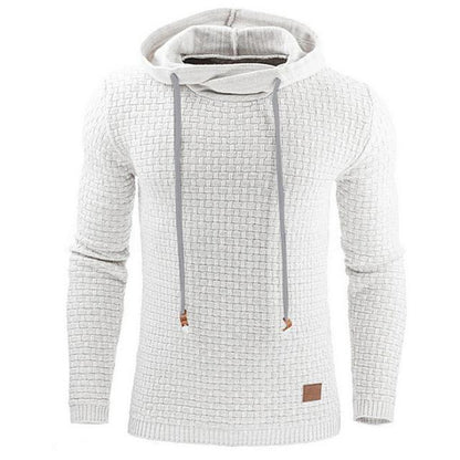 Chaqueta de sudadera con capucha de manga larga con suéter jacquard para hombre