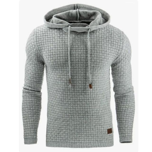 Chaqueta de sudadera con capucha de manga larga con suéter jacquard para hombre