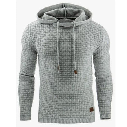 Chaqueta de sudadera con capucha de manga larga con suéter jacquard para hombre