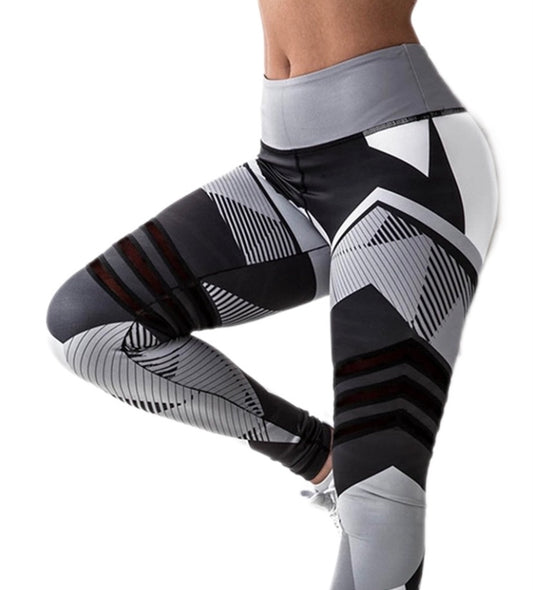 Pantalones de yoga deportivos de compresión reflectantes de secado rápido para fitness